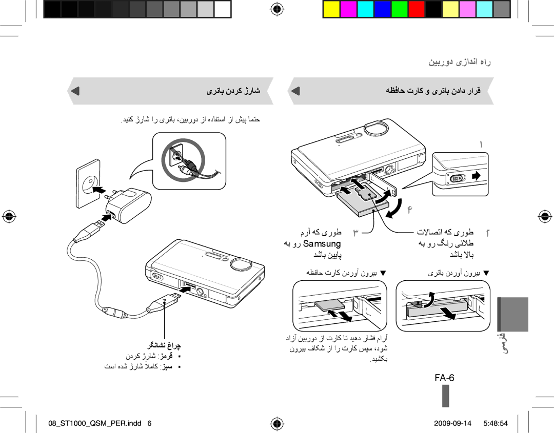 Samsung EC-ST1000BPBE1, EC-ST1000BPSE1, EC-ST1000BPRFR, EC-ST1000BPBFR FA-6, یرتاب ندرک ژراش, هظفاح تراک و یرتاب نداد رارق 