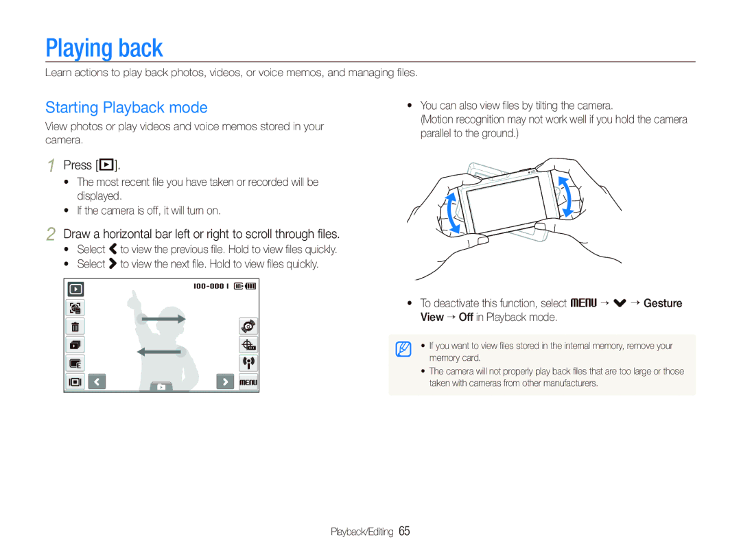 Samsung EC-ST1000BPBE2, EC-ST1000BPSE1, EC-ST1000BPRFR manual Playing back, Starting Playback mode, Press P, Playback/Editing 