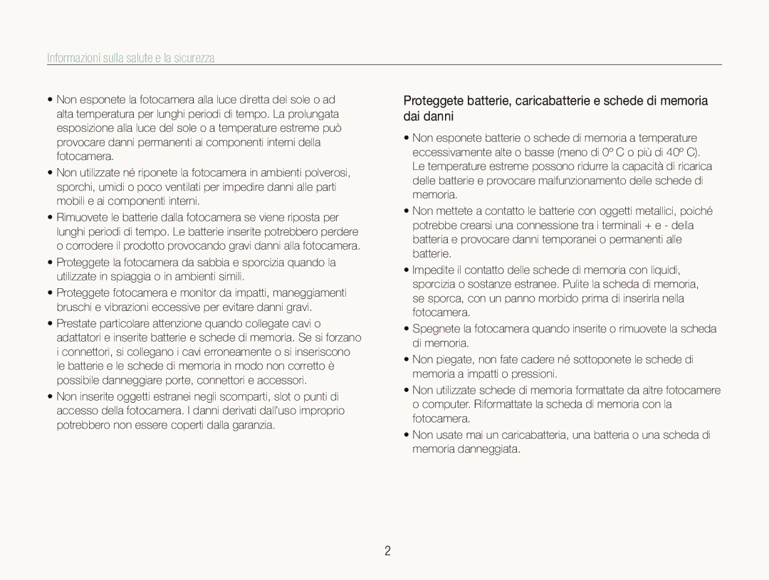 Samsung EC-ST10ZABA/IT, EC-ST10ZSBP/IT, EC-ST10ZBBP/IT, EC-ST10ZSBA/IT manual Informazioni sulla salute e la sicurezza 