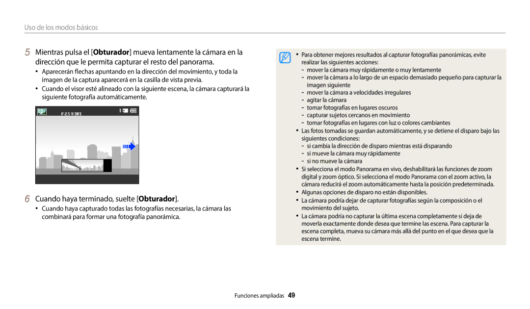 Samsung EC-ST150FBPBE1, EC-ST152FBDWE1, EC-ST72ZZBPWE1, EC-ST150FBPWE1 manual Cuando haya terminado, suelte Obturador 