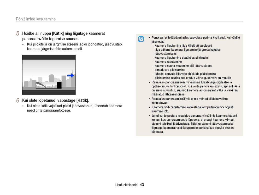 Samsung EC-ST200FBPBE2, EC-ST200FBPSE2, EC-ST200FBPLE2, EC-ST200FBPRE2 manual Kui olete lõpetanud, vabastage Katik 