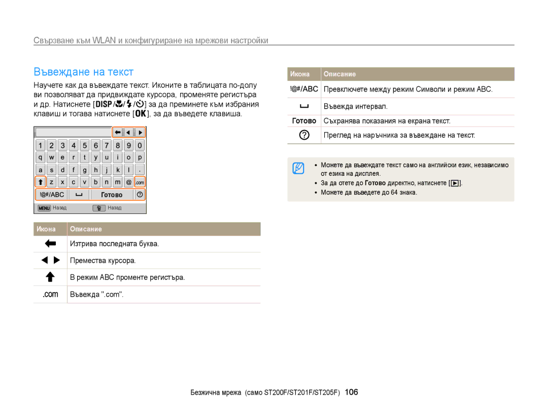 Samsung EC-ST200FBPSE3, EC-ST200FBPLE3, EC-ST200FBPBE3 manual Въвеждане на текст, От езика на дисплея 