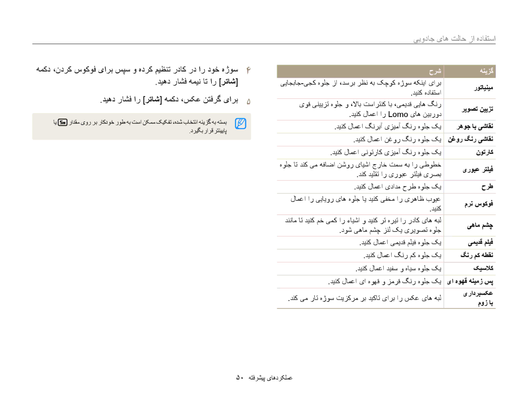 Samsung EC-ST200FDPSME روتاینیم, ريوصت نييزت, رهوج اب یشاقن, نغور گنر یشاقن, نوتراک, یروبع رتلیف, حرط, مرن سوکوف, یهام مشچ 