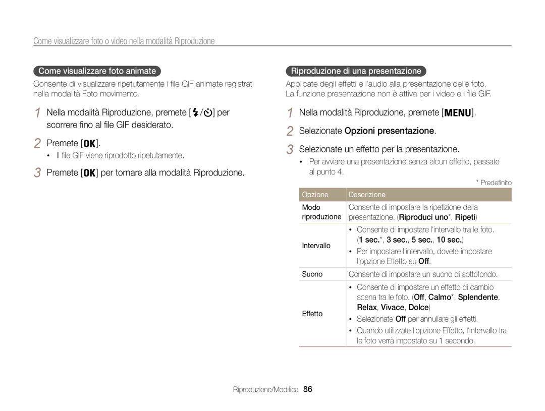 Samsung EC-ST200FDDRME, EC-ST200ZBPBE1, EC-ST200FBPLE1 Scorrere fino al file GIF desiderato, Come visualizzare foto animate 