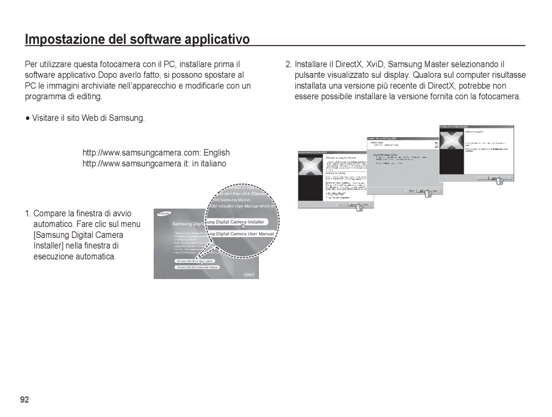 Samsung EC-ST45ZZBPUIT, EC-ST45ZZBPRIT manual Impostazione del software applicativo, Visitare il sito Web di Samsung 