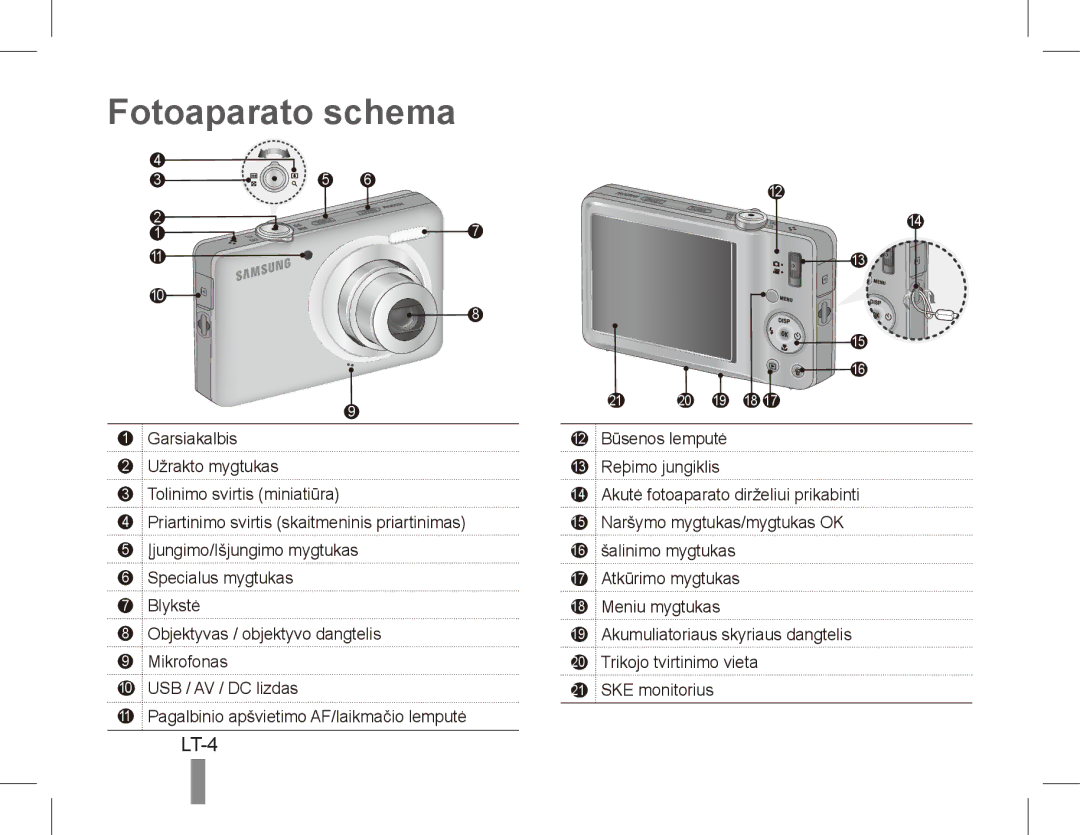 Samsung EC-ST45ZZBPRRU, EC-ST45ZZBPUE1, EC-ST45ZZBPRE1, EC-ST45ZZBPBE1, EC-ST45ZZBPAE1, EC-ST45ZZAAA Fotoaparato schema, LT-4 