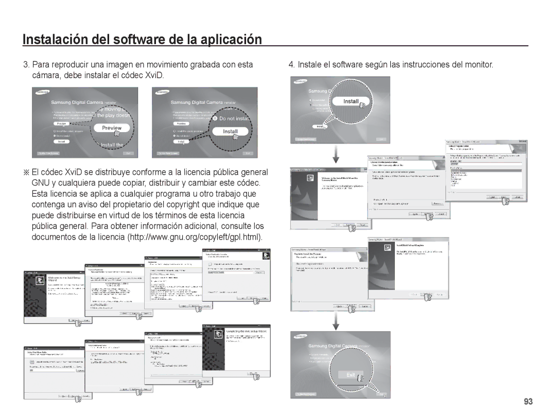 Samsung EC-ST45ZZAAA, EC-ST45ZZBPUE1, EC-ST45ZZBPRE1, EC-ST45ZZBPBE1 manual Instalación del software de la aplicación 