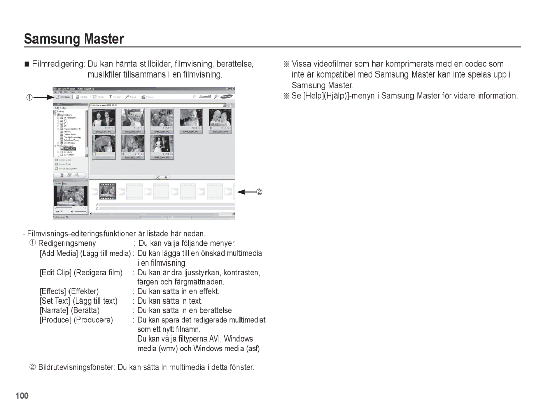 Samsung EC-ST45ZZBPRE2, EC-ST45ZZBPUE2, EC-ST45ZZBPBE2 manual En filmvisning, Färgen och färgmättnaden, Som ett nytt filnamn 