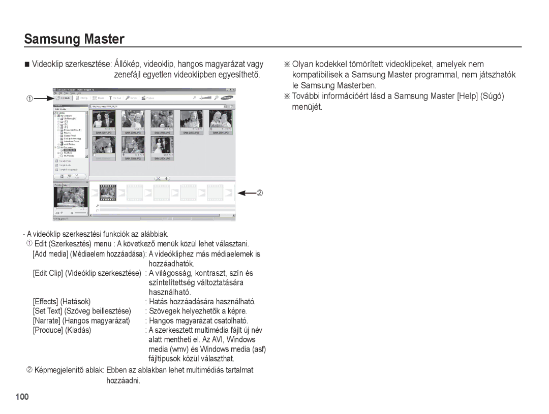 Samsung EC-ST45ZZBPBE3 manual Videóklip szerkesztési funkciók az alábbiak, Hozzáadhatók, Színtelítettség változtatására 