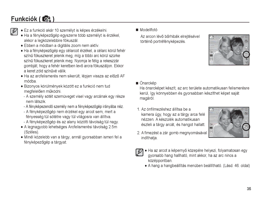 Samsung EC-ST45ZZBPAIT, EC-ST45ZZBPUIT, EC-ST45ZZBPBIT manual Hang a hangbeállítás menüben beállítható. Lásd . oldal 