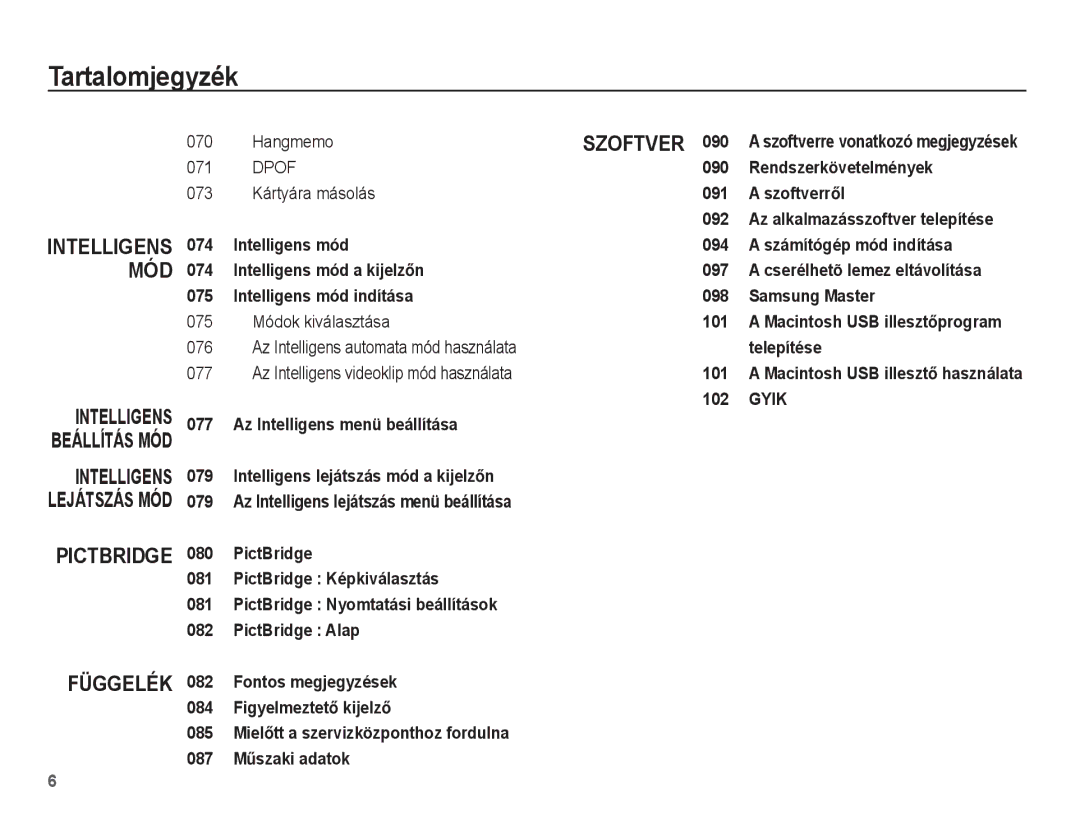 Samsung EC-ST45ZZBPUIT, EC-ST45ZZBPAIT, EC-ST45ZZBPBIT, EC-ST45ZZBPBE3, EC-ST45ZZBPRE3, EC-ST45ZZBPAE3 Pictbridge Függelék 