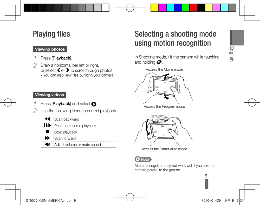 Samsung EC-ST5000DPBIR, EC-ST5000BPBE1, EC-ST5000BPBGS, EC-ST5000BPUIT manual Playing files, Viewing photos, Viewing videos 