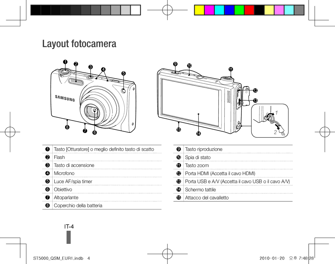 Samsung EC-ST5000BPAE1, EC-ST5000BPBE1, EC-ST5000BPBGS, EC-ST5000BPUIT, EC-ST5000BPBIT, EC-ST5000BPAIT Layout fotocamera, IT-4 