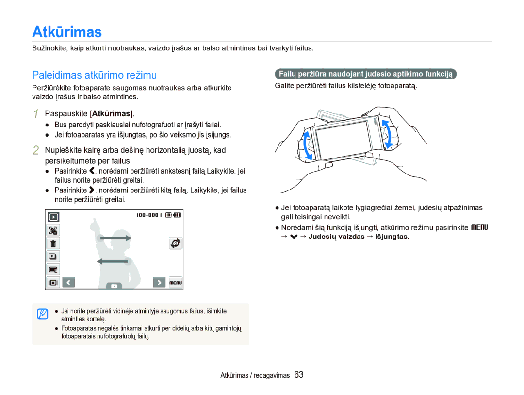 Samsung EC-ST5000BPBRU, EC-ST5000BPARU manual Paleidimas atkūrimo režimu, Paspauskite Atkūrimas 