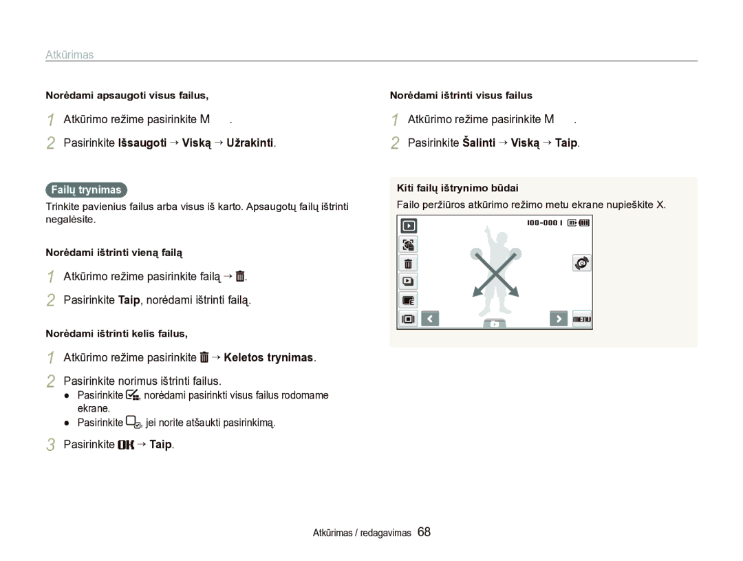 Samsung EC-ST5000BPARU manual Atkūrimo režime pasirinkite M, Pasirinkite Išsaugoti ““Viską ““Užrakinti, Pasirinkite “ Taip 