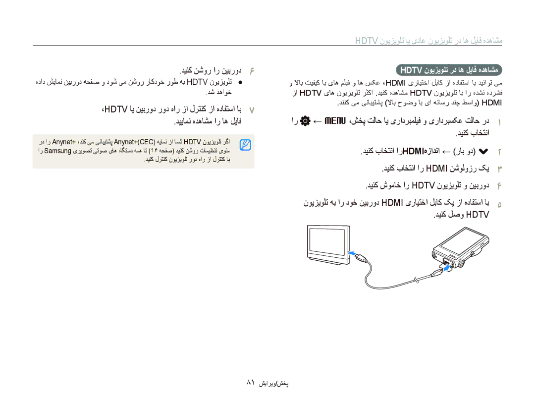 Samsung EC-ST5000BPBDZ Hdtv ﻥﻮﻳﺰﻳﻮﻠﺗ ﺎﻳ یﺩﺎﻋ ﻥﻮﻳﺰﻳﻮﻠﺗ ﺭﺩ ﺎﻫ ﻞﻳﺎﻓ ﻩﺪﻫﺎﺸﻣ, ﺪﻴﻨﮐ ﻦﺷﻭﺭ ﺍﺭ ﻦﻴﺑﺭﻭﺩ, ﺪﻴﻨﮐ ﻞﺻﻭ Hdtv, ﺪﺷ ﺪﻫﺍﻮﺧ 