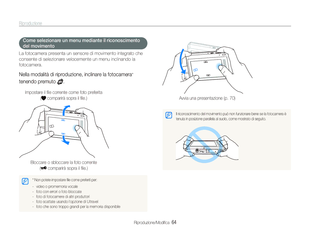 Samsung EC-ST500ZBPSIT, EC-ST500ZBPRIT, EC-ST500ZBPRE1, EC-ST500ZBPUIT manual Riproduzione, Avvia una presentazione p 