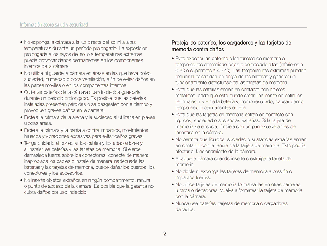 Samsung EC-ST500ZBPSE1, EC-ST500ZBPRE1, EC-ST500ZBPUZA manual Información sobre salud y seguridad 