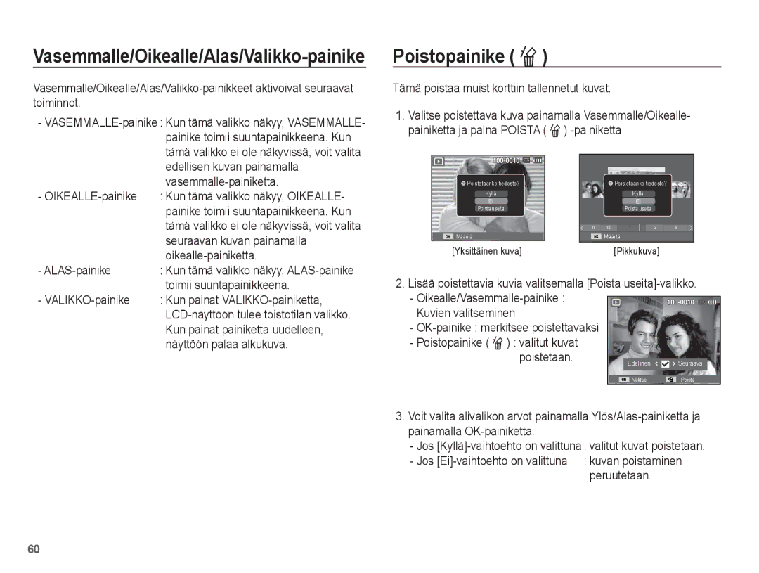 Samsung EC-ST50ZSBP/E2, EC-ST50ZBBP/E2, EC-ST50ZRBP/E2, EC-ST50ZUBP/E2 manual Poistopainike Õ 