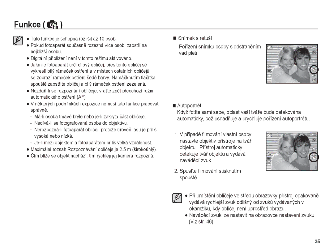 Samsung EC-ST50ZBBP/E3, EC-ST50ZRBP/E3, EC-ST50ZUBP/E3, EC-ST50ZSBP/E3 manual SpusĢte ﬁlmování stisknutím spouštČ 