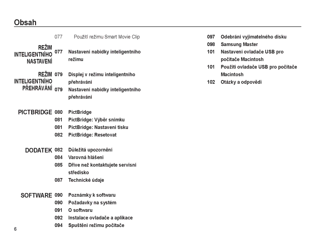 Samsung EC-ST50ZSBP/E3, EC-ST50ZBBP/E3, EC-ST50ZRBP/E3, EC-ST50ZUBP/E3 manual Nastavení 