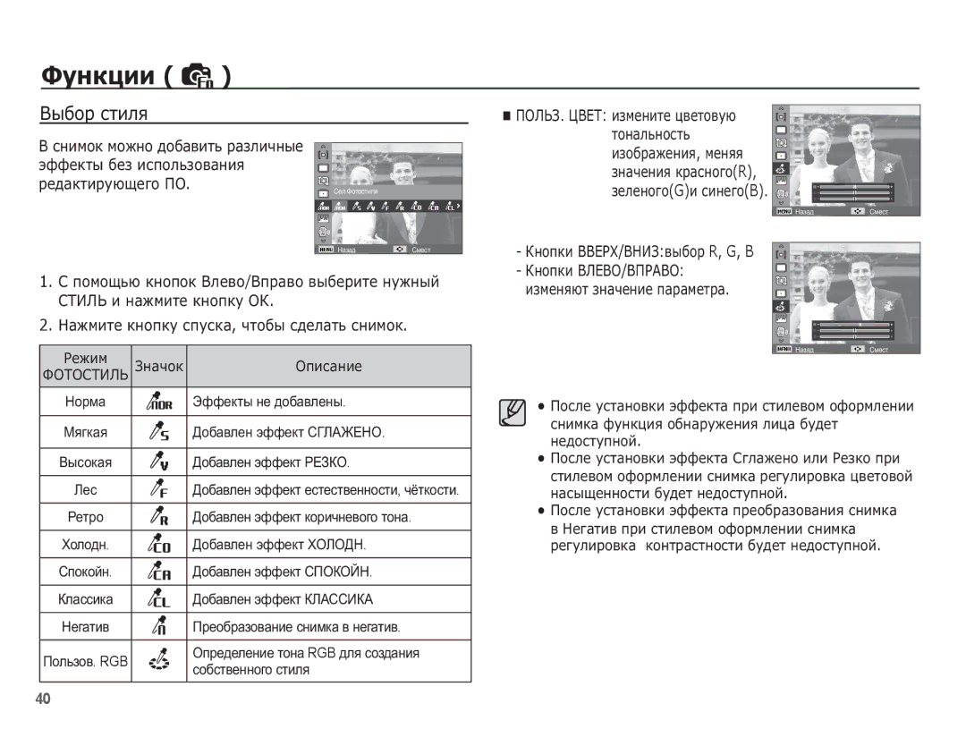 Samsung EC-ST50ZSBP/RU, EC-ST50ZBBP/RU, EC-ST50ZRBP/RU, EC-ST50ZUBA/RU, EC-ST50ZRBA/RU, EC-ST50ZUBP/RU manual ǪȣȉȖȘ șȚȐȓȧ 