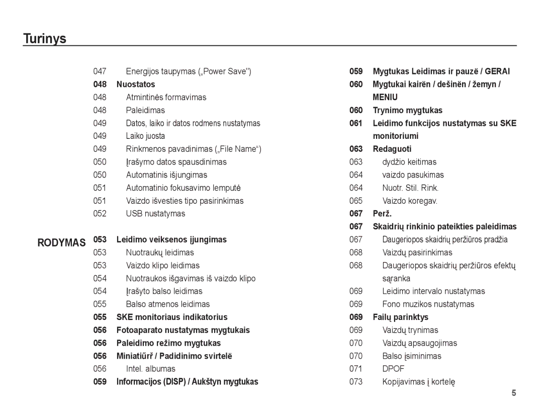 Samsung EC-ST50ZBBP/RU, EC-ST50ZSBP/RU, EC-ST50ZRBP/RU manual Energijos taupymas „Power Save, Intel. albumas 