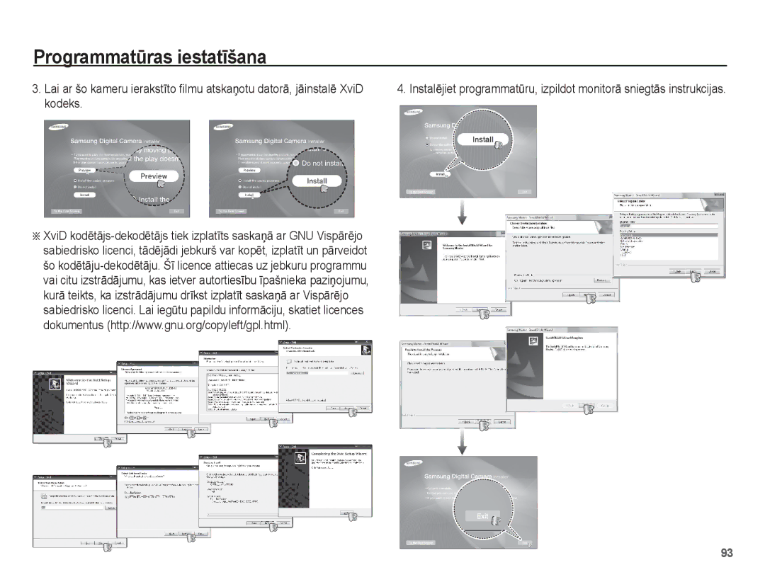 Samsung EC-ST50ZSBP/RU, EC-ST50ZBBP/RU, EC-ST50ZRBP/RU manual Programmatǌras iestatƯšana 