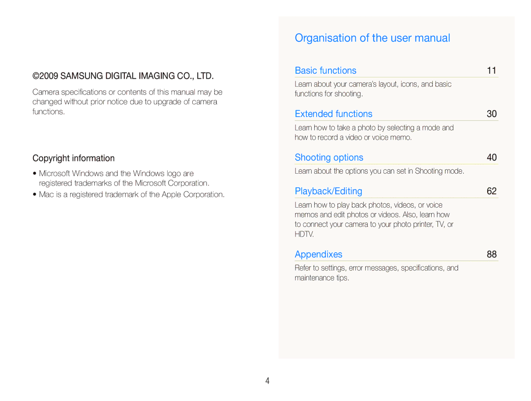 Samsung EC-ST500ZBPUAU Copyright information, Mac is a registered trademark of the Apple Corporation, Maintenance tips 