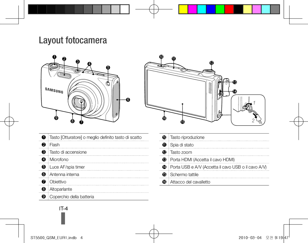 Samsung EC-ST5500BPBSA, EC-ST5500BPBE1, EC-ST5500BPOIT, EC-ST5500BPBIT, EC-ST5500BPAIT, EC-ST5500BPBIL Layout fotocamera, IT-4 