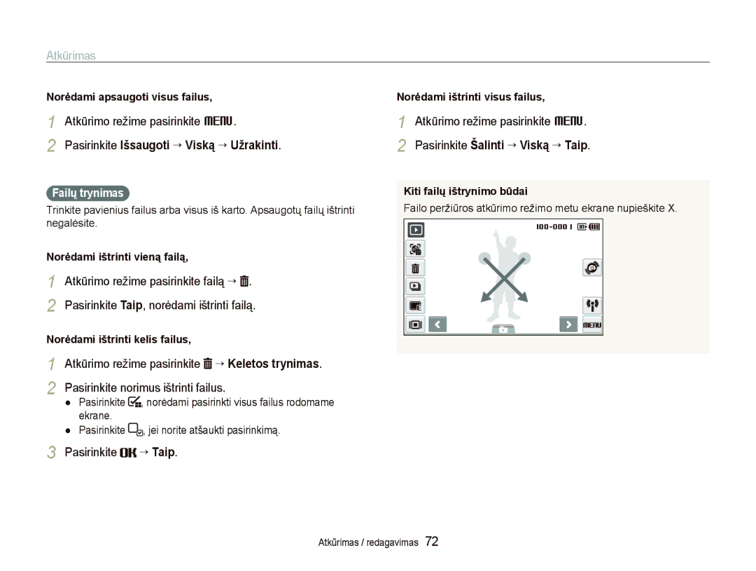 Samsung EC-ST5500BPBRU manual Atkūrimo režime pasirinkite M, Pasirinkite Išsaugoti ““Viską ““Užrakinti, Pasirinkite “ Taip 