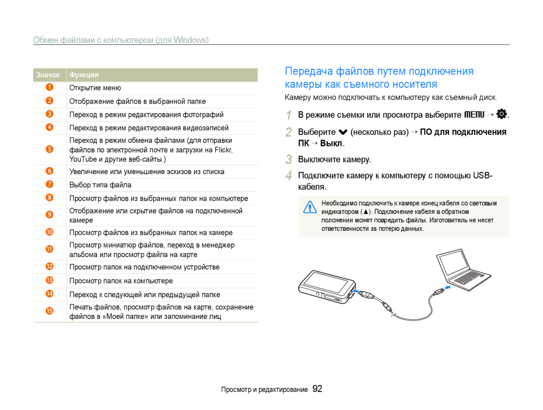 Samsung EC-ST600ZBPPRU, EC-ST600ZBPBE2, EC-ST600ZBPGRU, EC-ST600ZBPBRU, EC-ST600ZBPLRU manual ПК ““Выкл, Выбор типа файла 