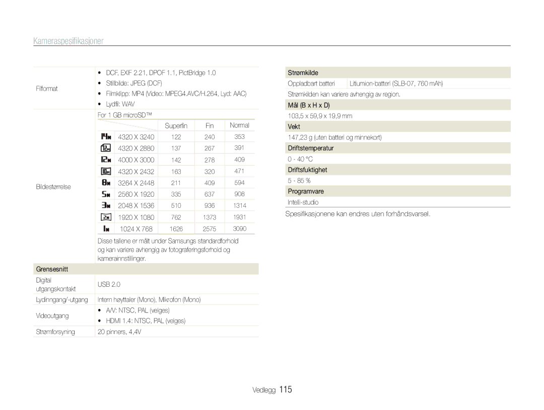 Samsung EC-ST600ZBPGE2, EC-ST600ZBPBE3, EC-ST600ZBPBE2, EC-ST600ZBPLE2, EC-ST600ZBPPE2 manual Filformat 