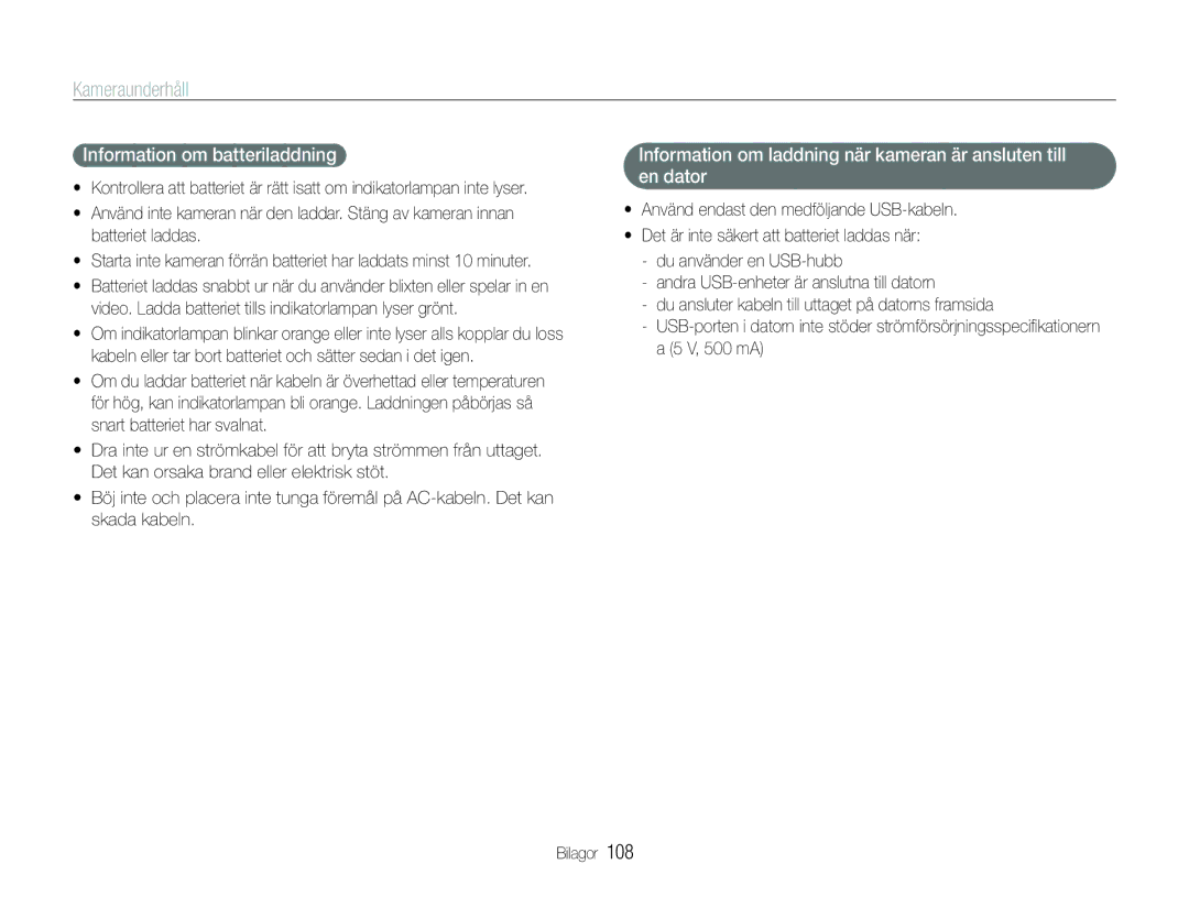 Samsung EC-ST600ZBPPE2, EC-ST600ZBPBE3, EC-ST600ZBPGE2, EC-ST600ZBPBE2 manual Information om batteriladdning, Batteriet laddas 