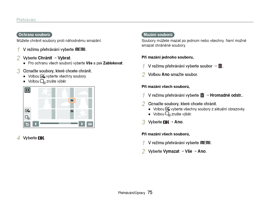 Samsung EC-ST600ZBPGE3, EC-ST600ZBPBE3 manual Vyberte Vymazat “ Vše “ Ano 