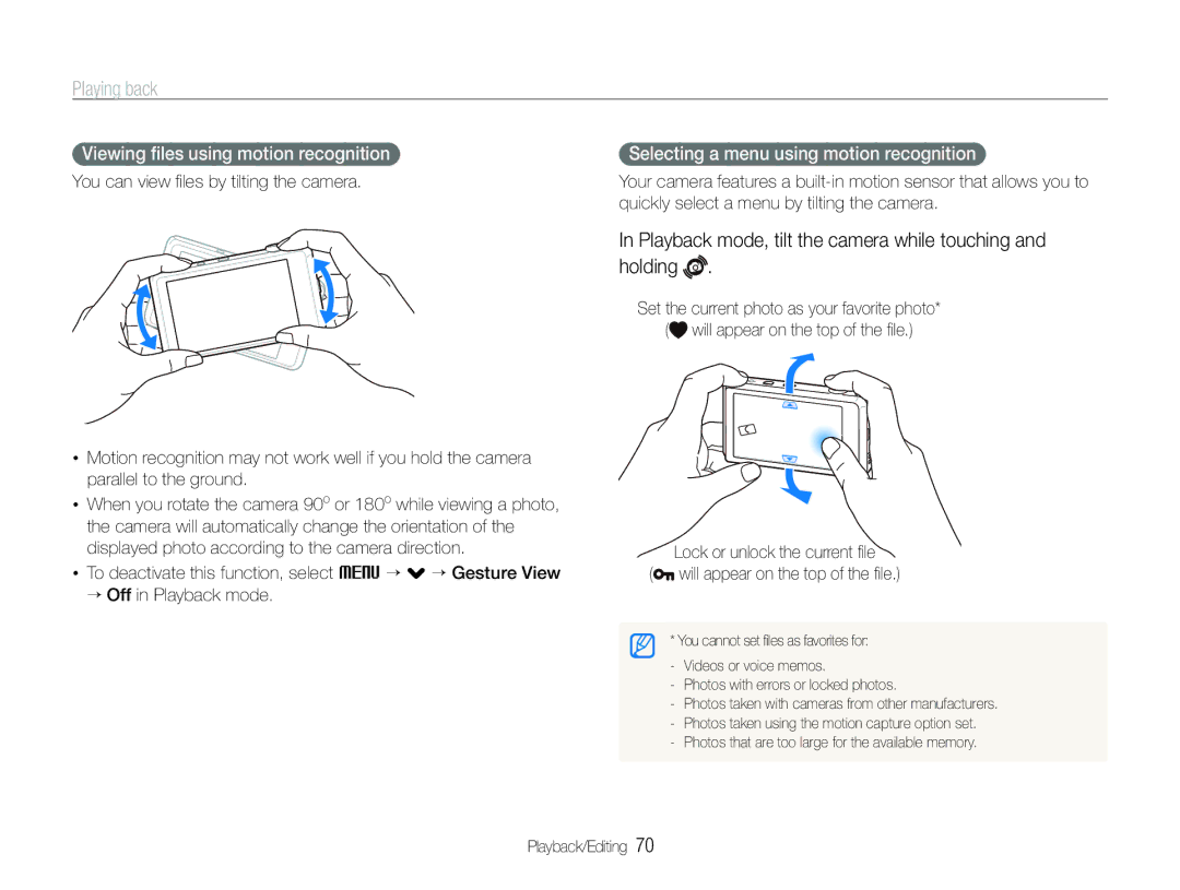 Samsung EC-ST600ZBPBGB, EC-ST600ZBPLE1 manual Playing back, Playback mode, tilt the camera while touching and holding 