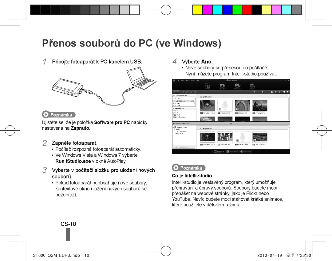 Samsung EC-ST600ZBPPRU, EC-ST600ZBPLE1, EC-ST600ZBPBE1, EC-ST600ZBPBIT, EC-ST600ZBPPIT Přenos souborů do PC ve Windows, CS-10 