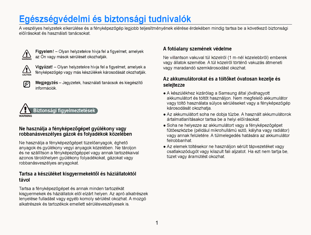 Samsung EC-ST600ZBPBE3, EC-ST600ZBPPIT, EC-ST600ZBPGE3 Egészségvédelmi és biztonsági tudnivalók, Fotóalany szemének védelme 