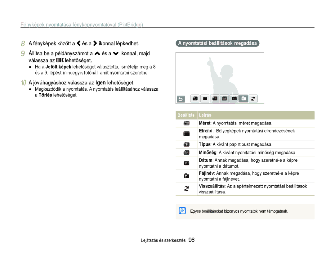 Samsung EC-ST600ZBPGE3 manual Fényképek között a és a ikonnal lépkedhet, Jóváhagyáshoz válassza az Igen lehetőséget 