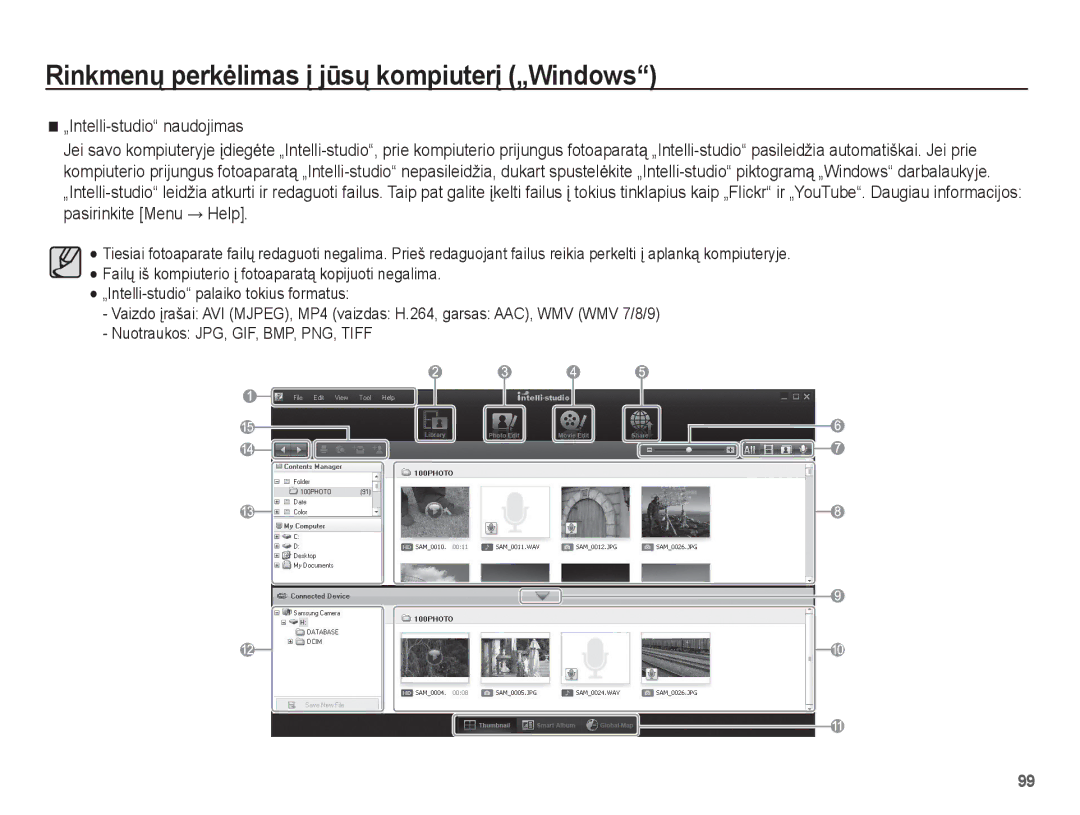 Samsung EC-ST60ZZBPSRU, EC-ST60ZZBPBE2, EC-ST60ZZBPSE2, EC-ST60ZZBPRRU manual Rinkmenǐ perkơlimas Ƴ jǌsǐ kompiuterƳ „Windows 