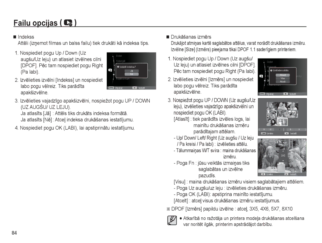 Samsung EC-ST60ZZBPSE2, EC-ST60ZZBPBE2, EC-ST60ZZBPRRU manual MainƯtu drukƗšanas izmƝru ParƗdƯtajam attƝlam, PazudƯs 