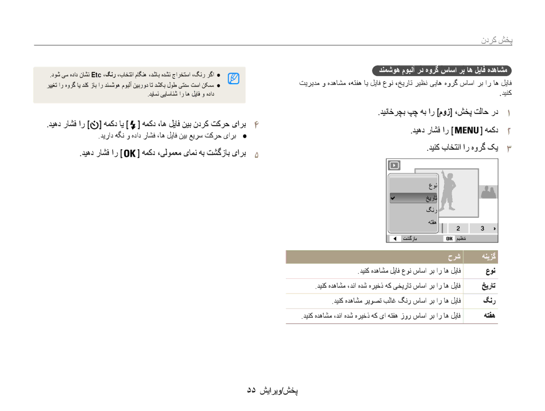 Samsung EC-ST65ZZBPBIL, EC-ST65ZZBPUE1 پخش کردن, دیهد راشف ار همکد ای همکد ،اه لیاف نیب ندرک تکرح یارب4, 55 پخش/ویرایش 