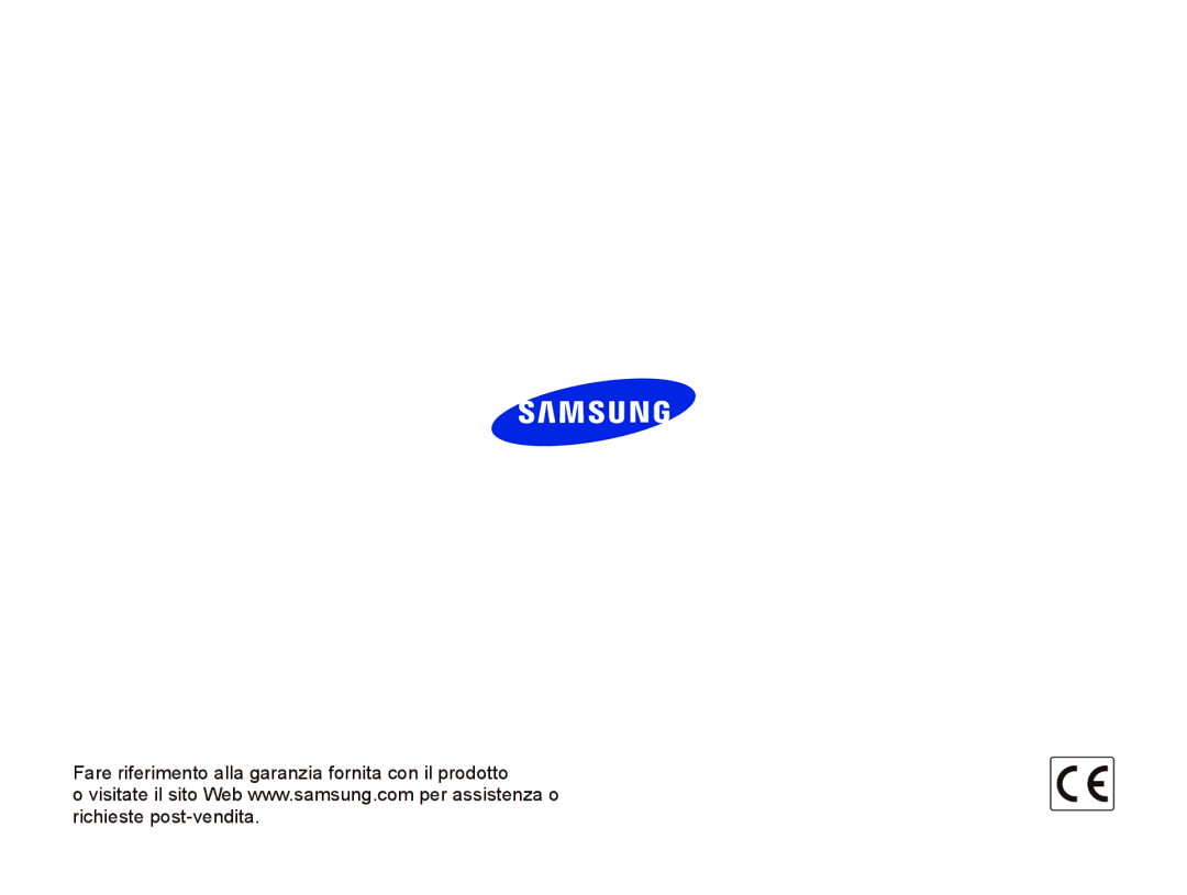 Samsung EC-ST66ZZDDPME, EC-ST66ZZBPSE1, EC-ST66ZZBPPE1 manual Fare riferimento alla garanzia fornita con il prodotto 