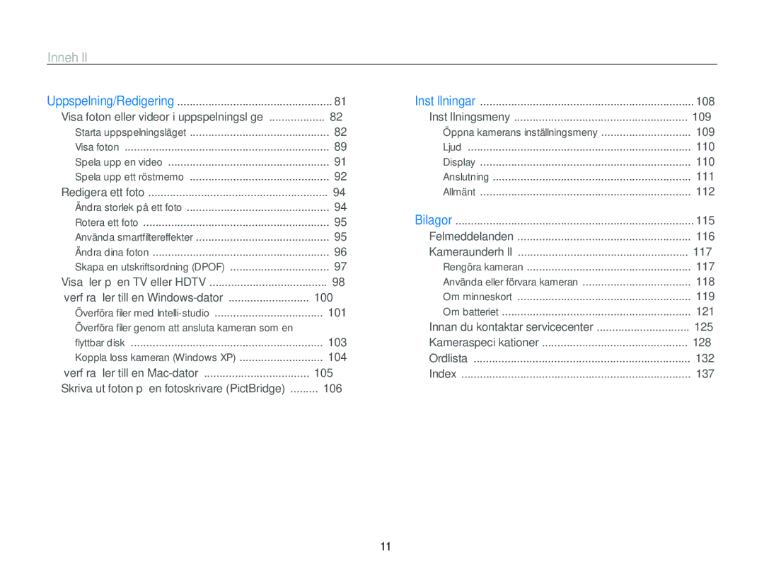 Samsung EC-ST700ZBPBE2, EC-ST700ZBPSE2 manual 101 