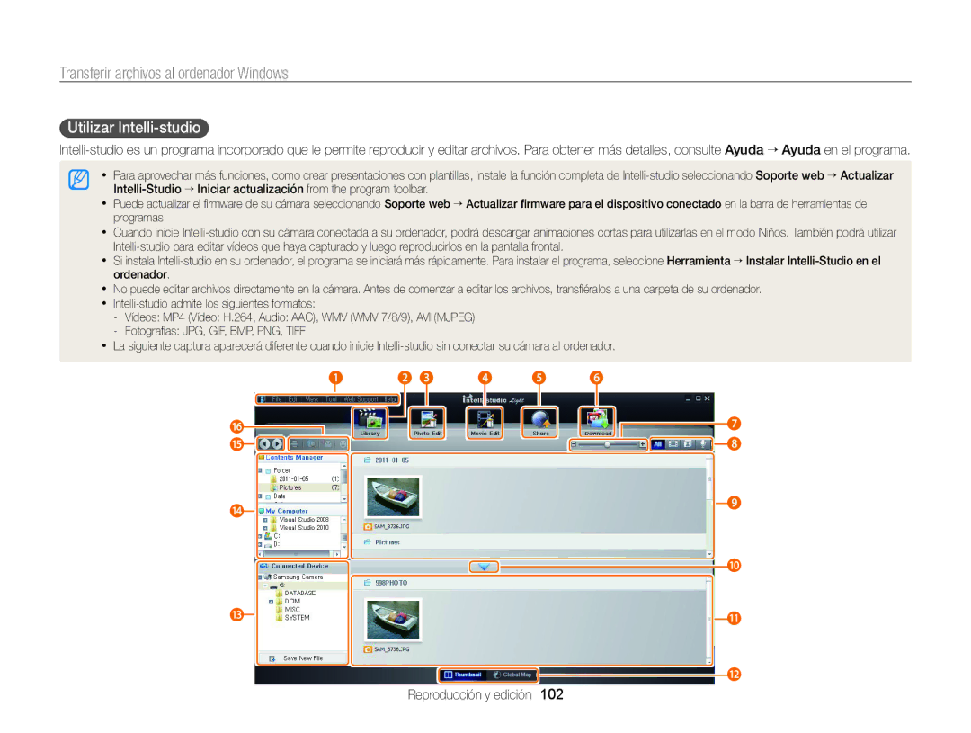 Samsung EC-ST700ZBPBE1, EC-ST700ZBPLE1 manual Utilizar Intelli-studio 