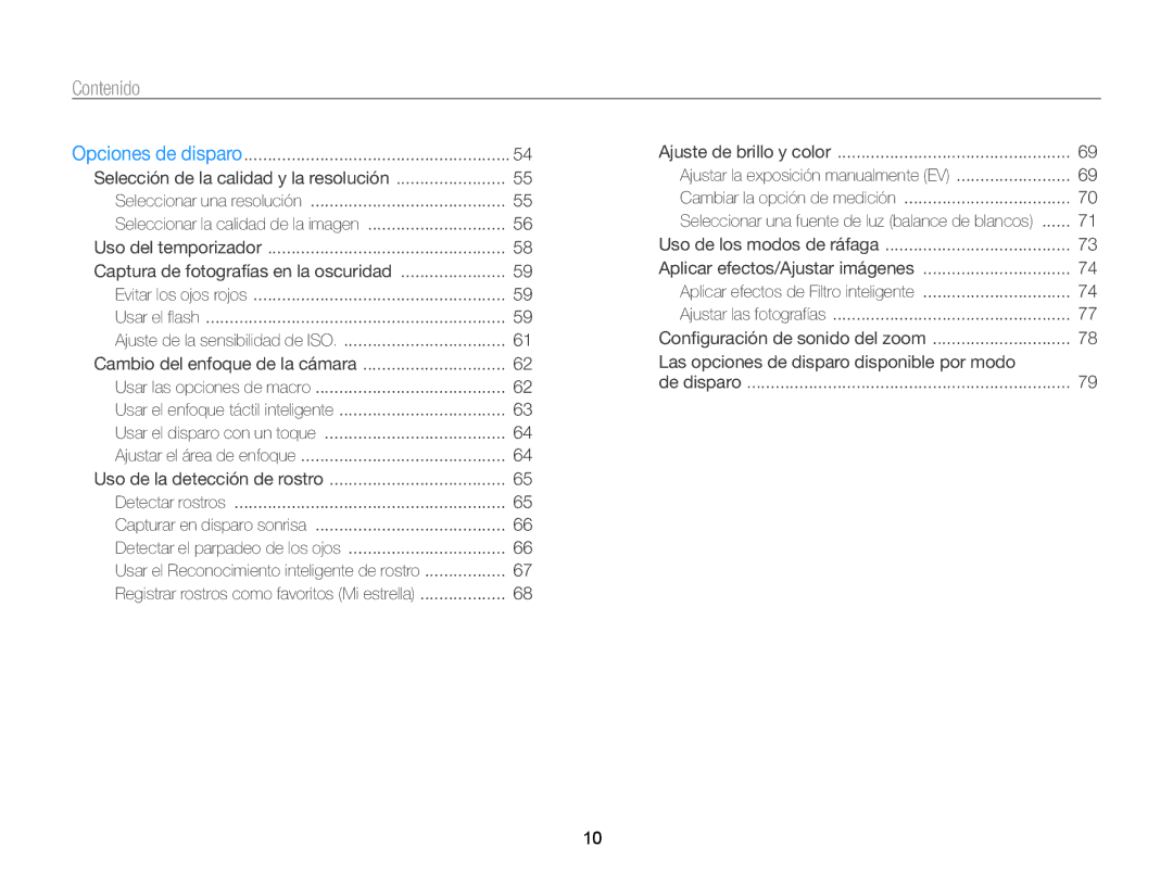 Samsung EC-ST700ZBPBE1, EC-ST700ZBPLE1 manual Contenido 