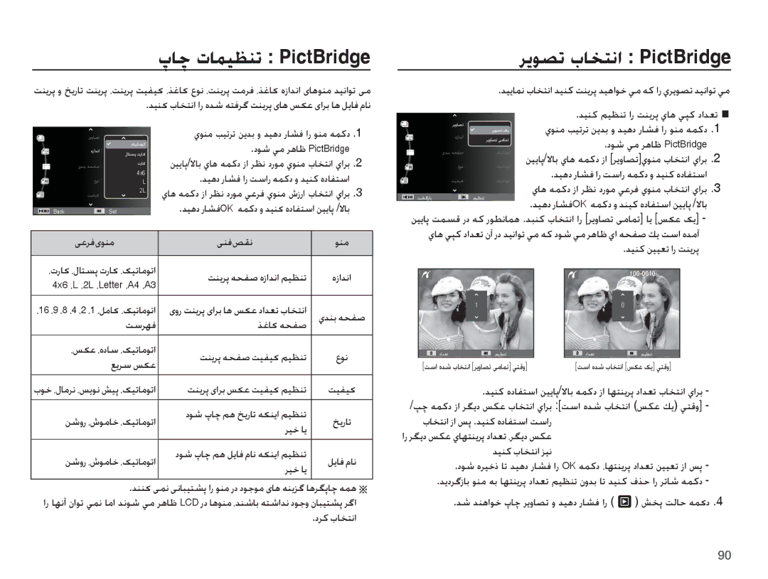 Samsung EC-ST70ZZDPOIR, EC-ST70ZZBPBIL, EC-ST70ZZBPOIL, EC-ST70ZZBPOSA manual ǍƁǞƫů țƾƈƄſȚ PictBridge, Ɂƾǩ ȝƾƵǥƮƶů PictBridge 