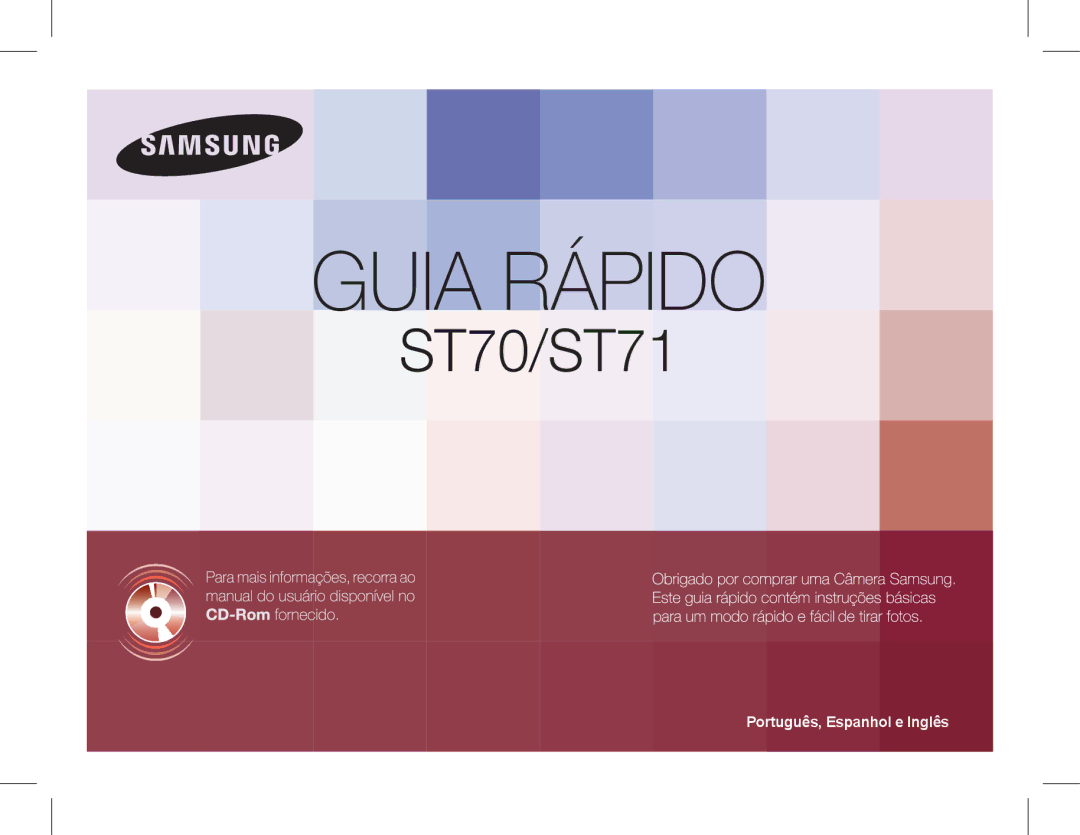 Samsung EC-ST71ZZBDSE1, EC-ST70ZZBPOE1, EC-ST71ZZBDUE1, EC-ST70ZZBPUE1, EC-ST70ZZBPBE1, EC-ST70ZZBPSE1 manual Guia Rápido 