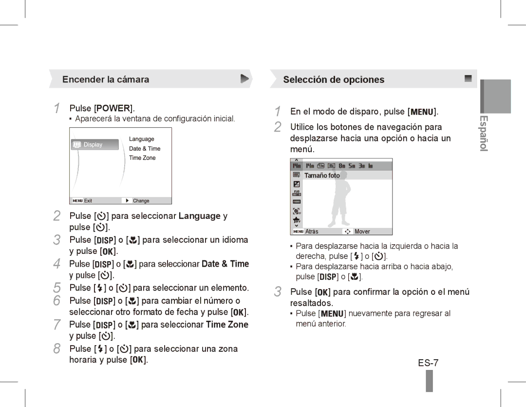 Samsung EC-ST70ZZBPSIL, EC-ST70ZZBPOE1, EC-ST71ZZBDSE1, EC-ST71ZZBDUE1, EC-ST70ZZBPUE1, EC-ST70ZZBPBE1 manual Encender la cámara 