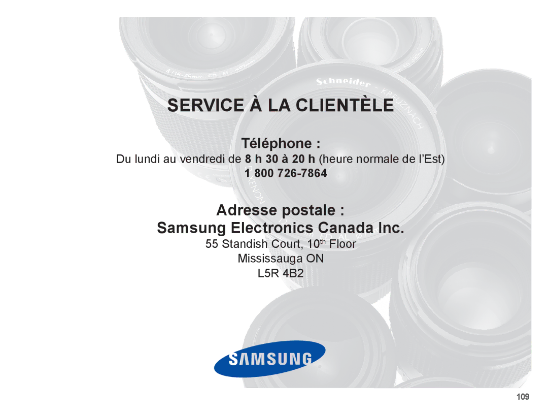 Samsung EC-ST71ZZBDBE1, EC-ST70ZZBPOE1, EC-ST71ZZBDSE1, EC-ST71ZZBDUE1, EC-ST70ZZBPUE1 manual Service À LA Clientèle, Téléphone 